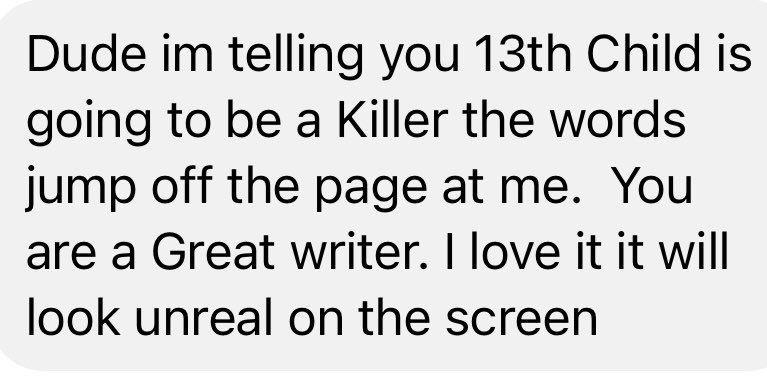 Great feedback today on The 13th Child script! It’s on the way <a href="/LastDragonUK/">LAST BRITISH DRAGON</a> this one’s going to be crazy