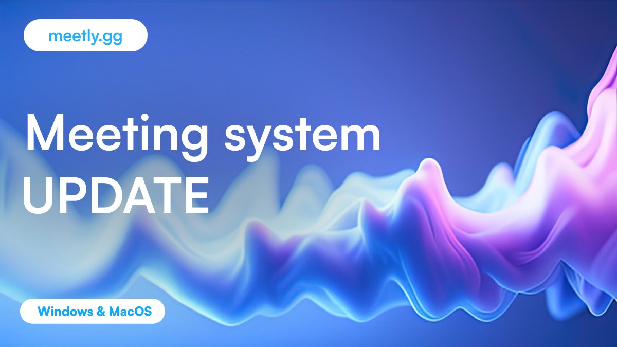 MeetlyGG's tweet photo. 🌍 Our meeting system just received a major upgrade! 

🤝 Say goodbye to scheduling headaches and hello to seamless coordination. 

📣 Check out the latest features and enhancements now available on our app! https://t.co/qZRh4tqb4D