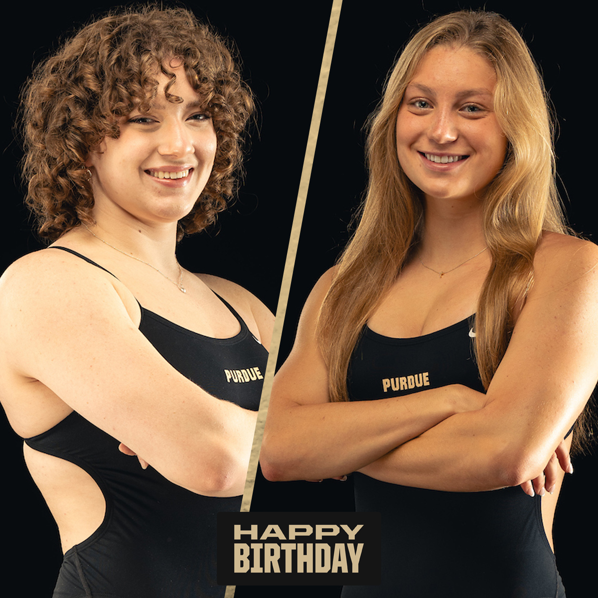 PurdueWSwim's tweet photo. ‼️ #DoubleBirthday 🎁🎁
Happy Birthday wishes go out to Kendal Schreder & Brinly Hardy. Proud to call Kendal & Brinly #Boilermakers. Enjoy your big day. #BoilerUp 🎂🎉 https://t.co/2Be1PQbMF5