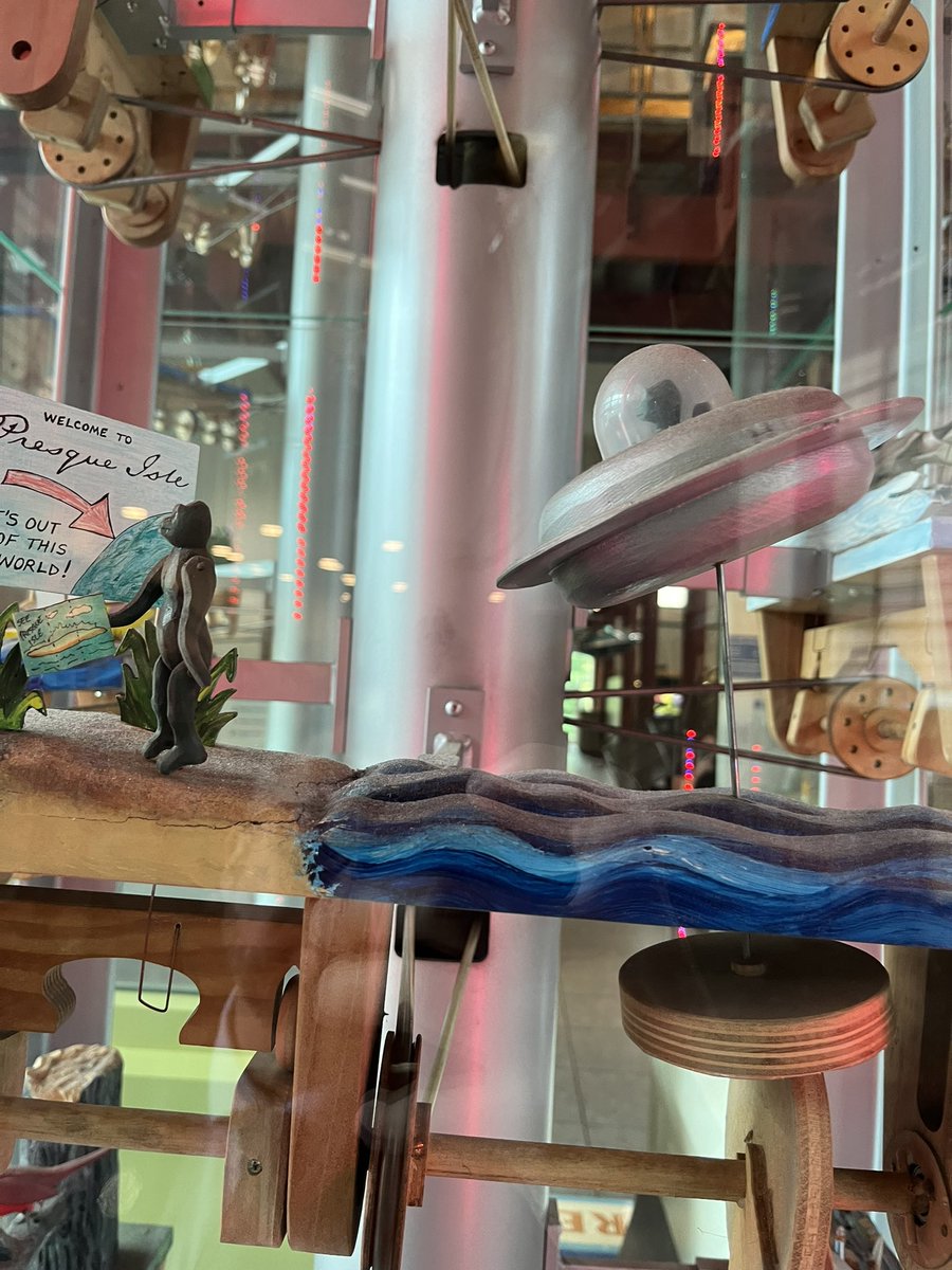 rich_mccarty's tweet photo. Was pleased to find a small replica of the 1960’s UFO/primate/bigfoot incident on Presque Isle while waiting for an appointment today at the Tom Ridge Environmental Center Foundation in Erie, PA. Western Pennsylvania has had a number of UFO/Bigfoot incidents over the decades. https://t.co/D6iS5RBjeg