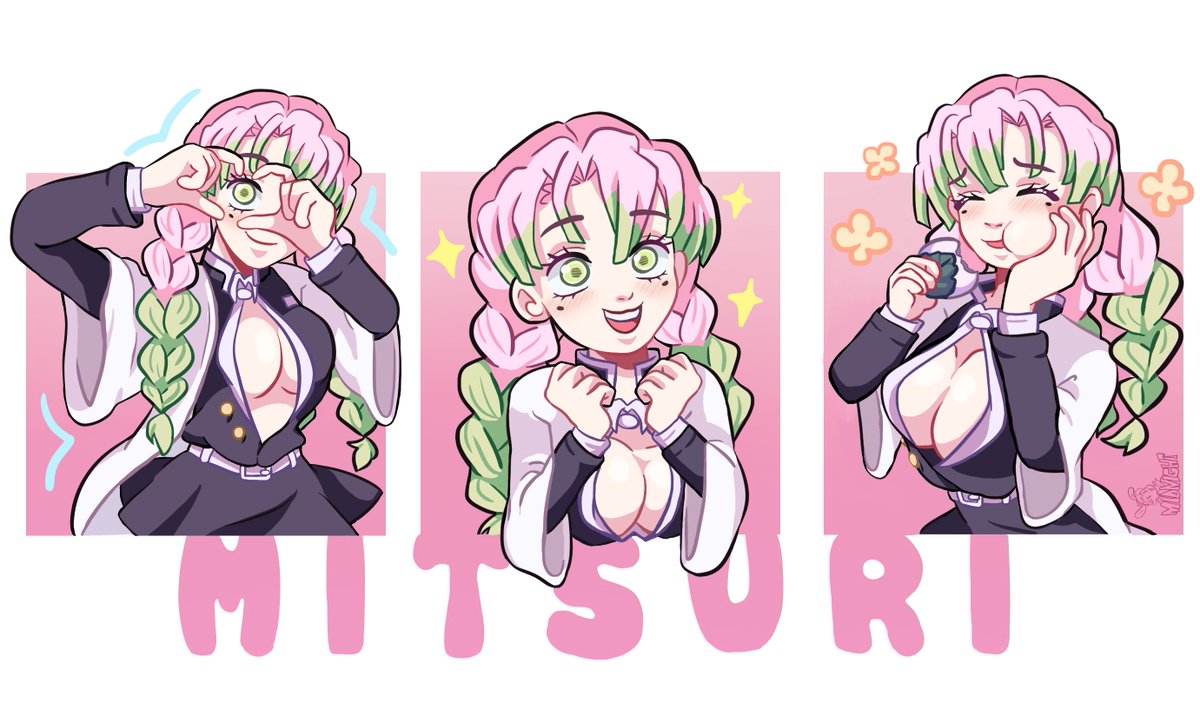 MidnightRabbit8's tweet photo. Love to draw her. she is fun to draw. #DemonSlayer #kimetsunoyaiba #MitsuriKanroji https://t.co/eRt1ayu9Zb