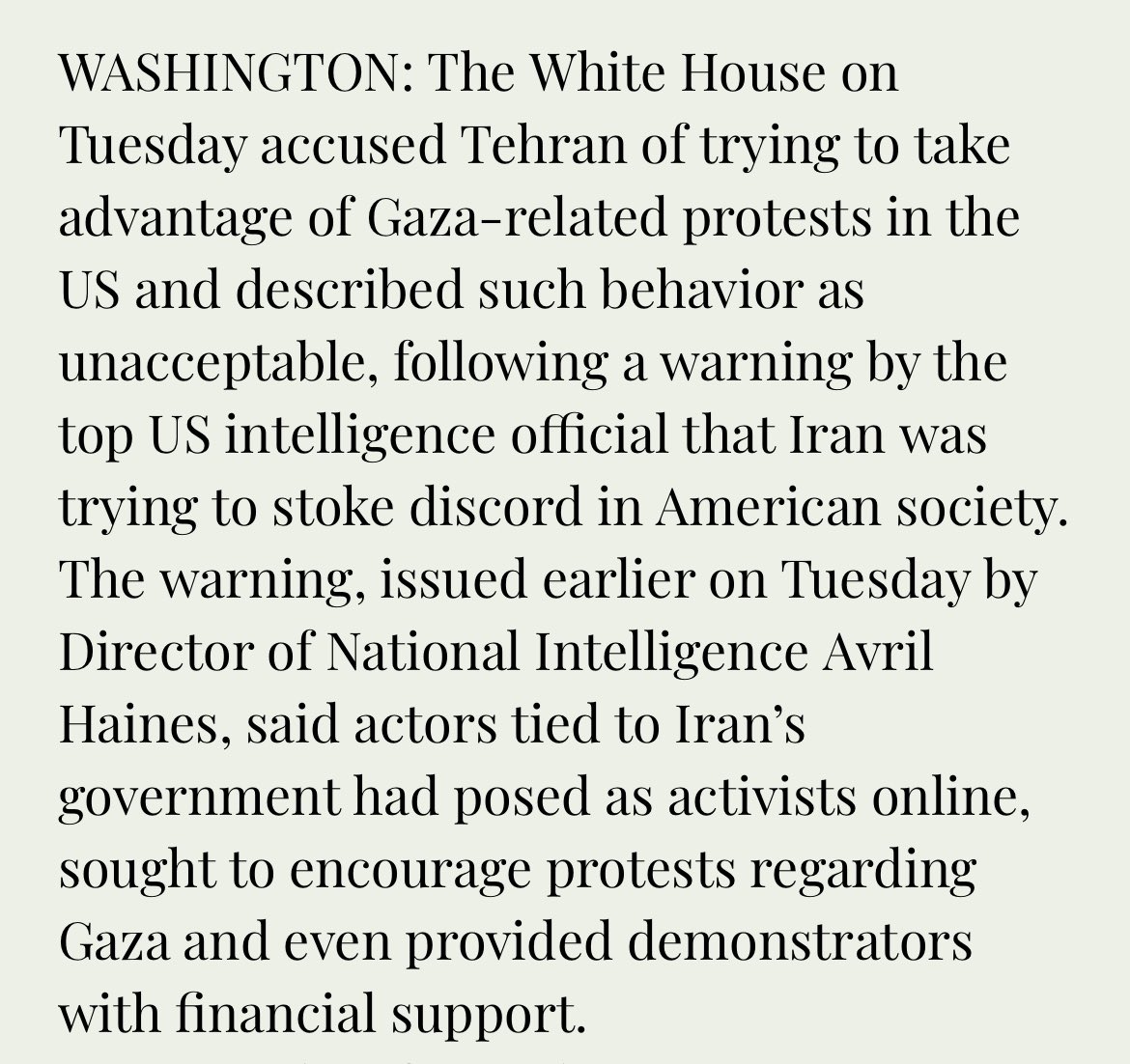 elicalebon's tweet photo. During the highly unusual campus protests, many warned that the demonstrations were not entirely organic and clearly had jihadist influence or infiltration.

Despite how obvious it was, we were accused of being paranoid, hateful, conspiracy theorists, misinformed, and “demonizing peaceful protests.”

Now that the obvious has been confirmed, I hope people reflect on how injurious it is to suppress voices that are sounding the alarm. Dare I say it, maybe one day they’ll even apologize.