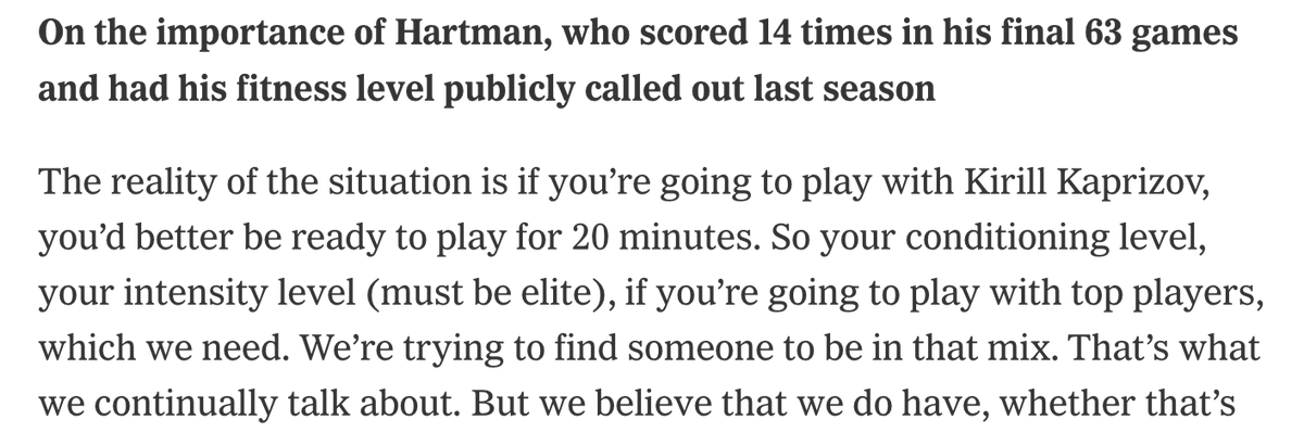 Fellas, is it good to extend a guy and see him get called out for his conditioning before the deal actually kicks in?