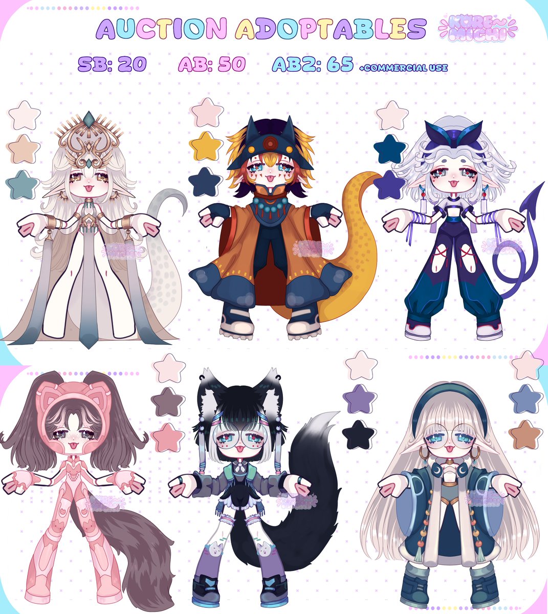 ryuseigkm's tweet photo. 🌸AUCTION ADOPTABLES + BASE ON KO-FI 🌸
I ACCEPT:  paypal or ko-fi / zinli / binance  pago movil para venezuela Comment or send a note with your offer  🌸 
✦ SB: 20✦ ✦ Min: 2 ✦ ✦ AB: 50 ✦ AB2: 65+Commercial use ✦

#characterdesign #originalcharacter #ilustration https://t.co/UNQttOm7Gi