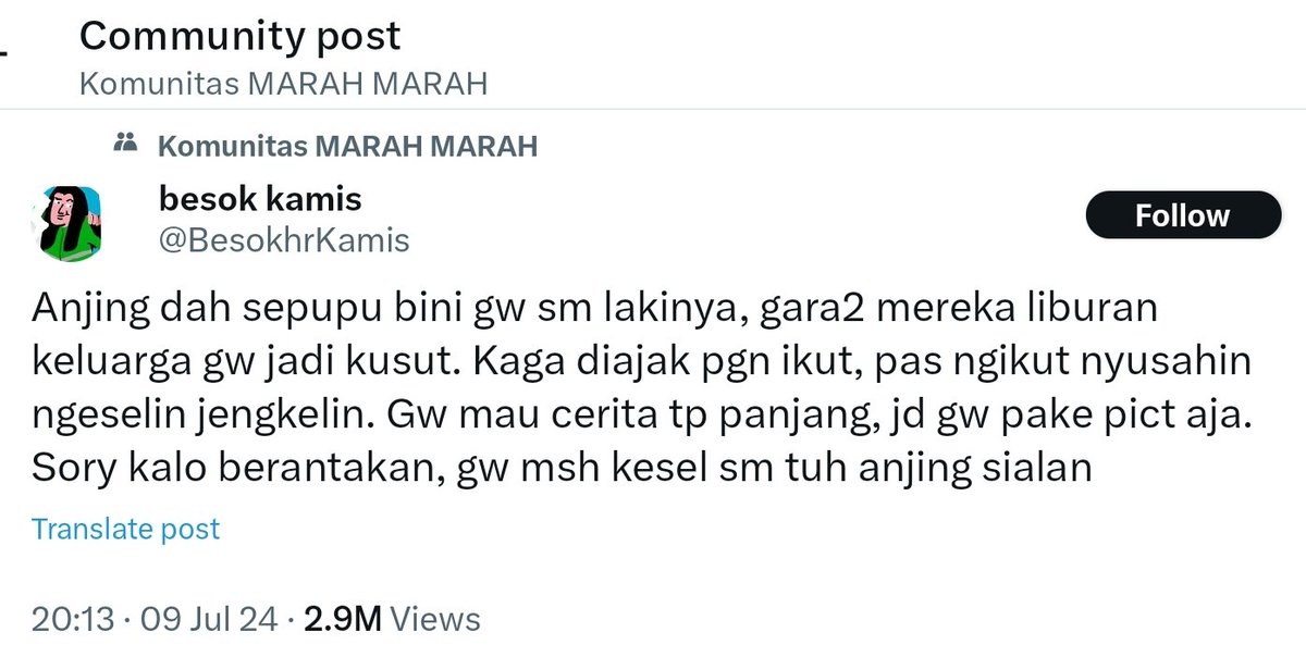 indrianir's tweet photo. mau bales tapi ga ikut komun.. wkwkwk.. klo baca ceritanya.. dia bisa aja cut mereka buat ga ikut dengan alasan udah pesen kamar, dan ga bisa nambah.. atau ya coba telpon pihak penginapan klo mau tambah kamar apa available/ngga.. jadi ada alasan valid buat nolak.. https://t.co/rHFHezD0FG