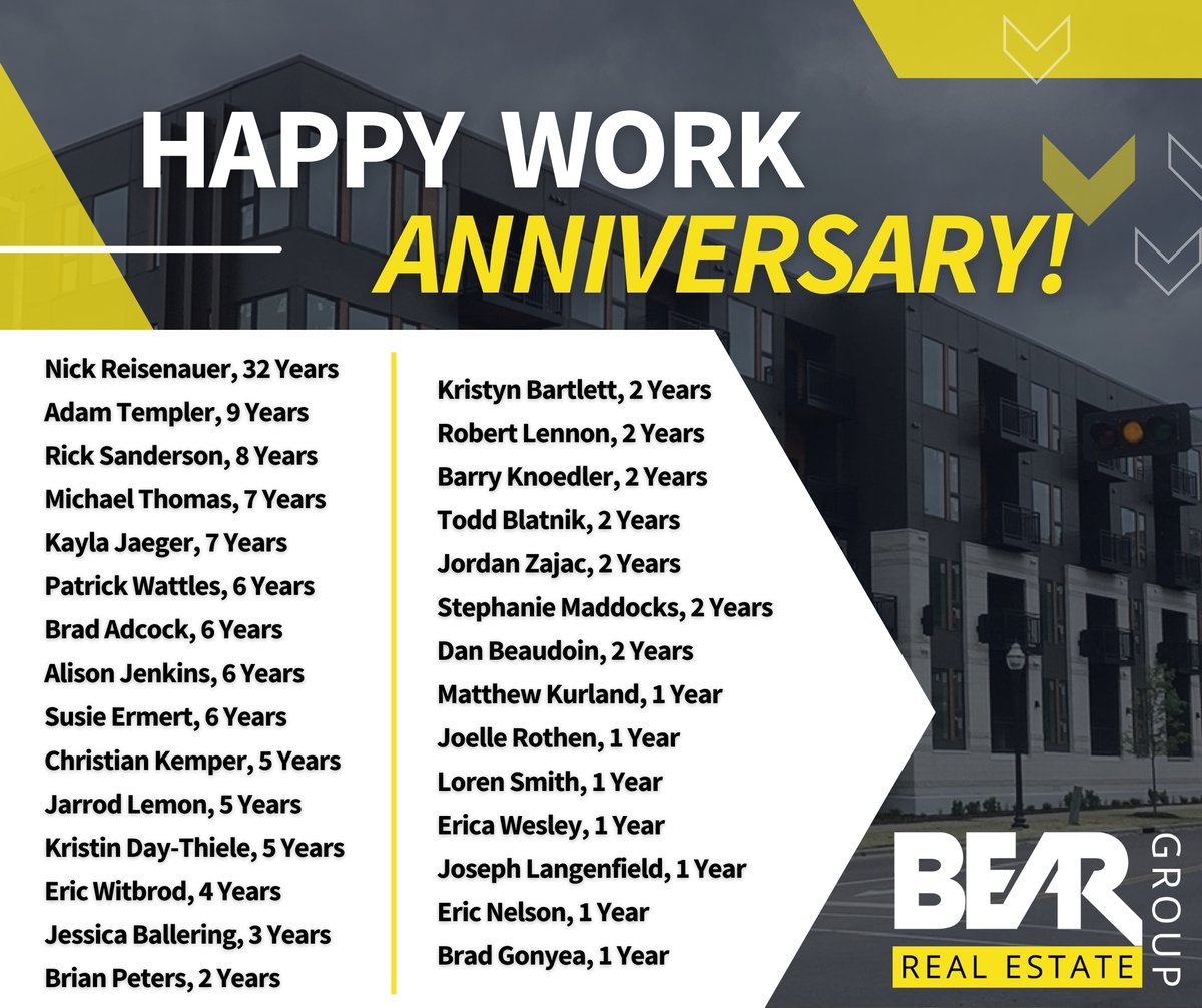 🎉A BIG round of applause to our team members who have recently celebrated work anniversaries!👏 Your hard work is instrumental to our success, &amp; we are so grateful to have you on board. Here's to many more years of working together! 🌟 #WorkAnniversary #EmployeeAppreciation