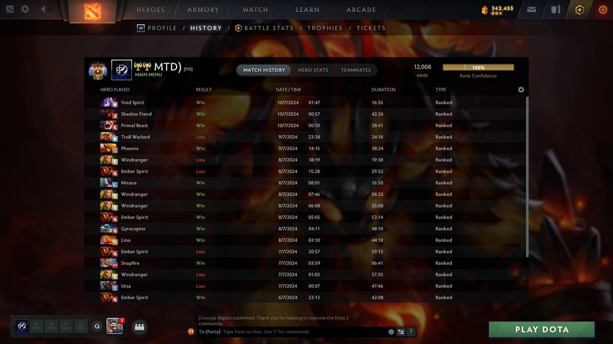 Washed up gamer reaches 12000 points in dota 2 game (talented)