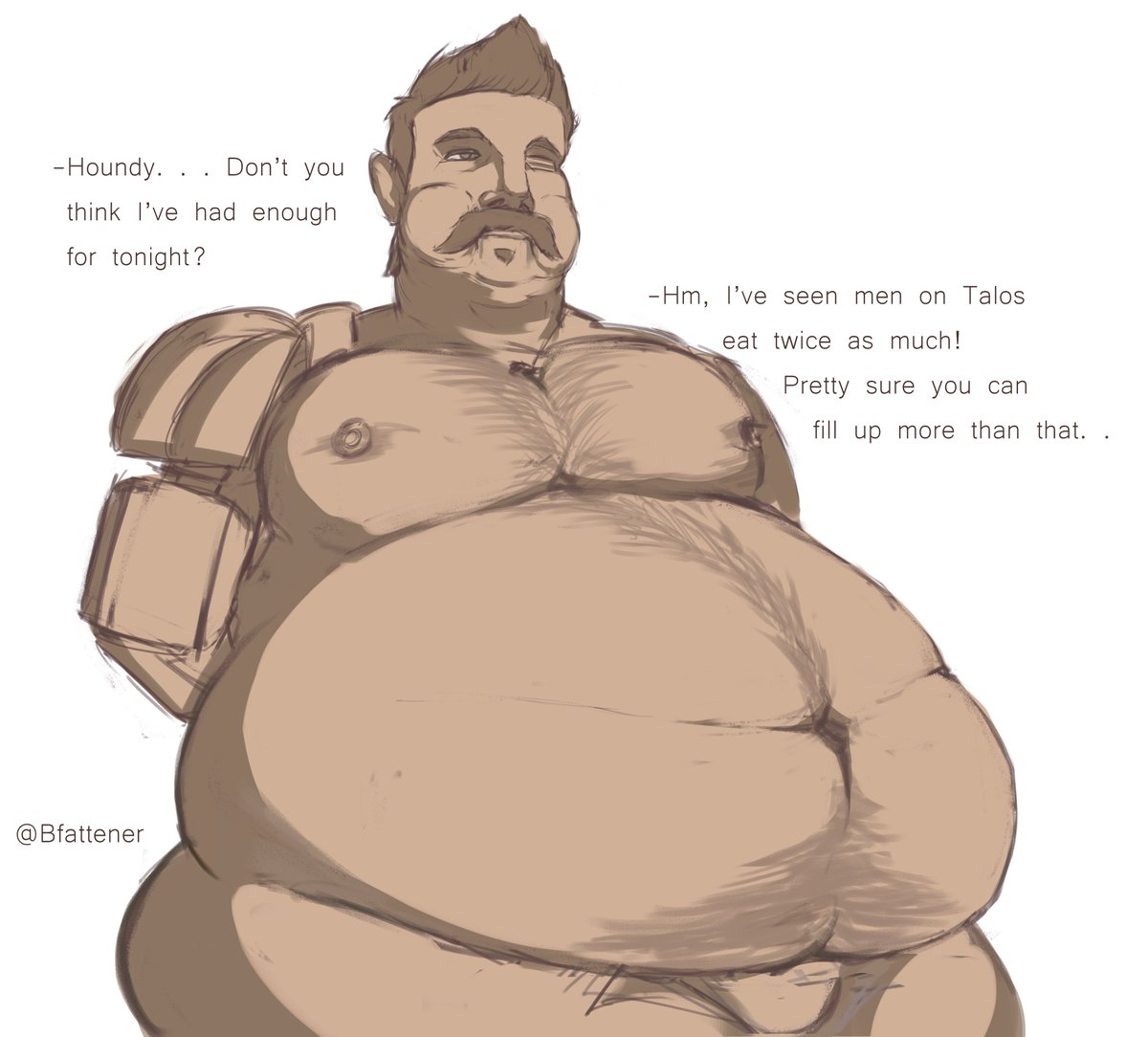 BFattener's tweet photo. Houndy feedin' Fuse before bed to the max, I think it suits him to be fair. . .
#bhm #bhmart #fatart #fuseapex #fatfuse #bfattener https://t.co/aEvbtapiQ7