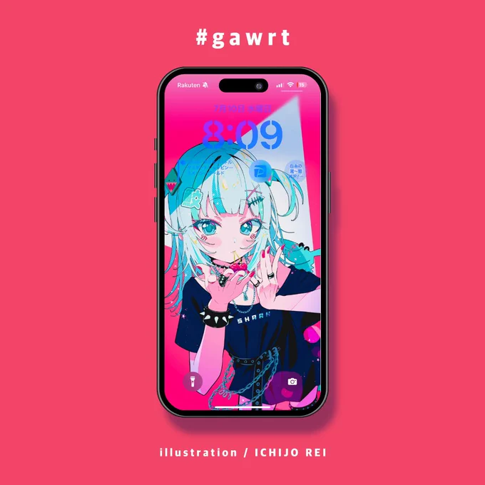 さくらんぼ×ぐらちゃんの壁紙作りました! どうぞスマホの壁紙にお使いください! #gawrt