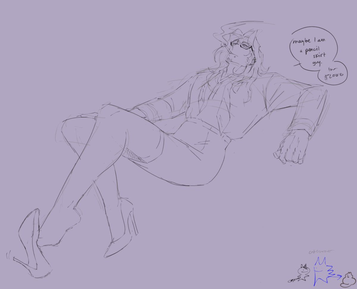 [oc] drawpile sketches.. au for tybalt where being a real person just makes him worse 