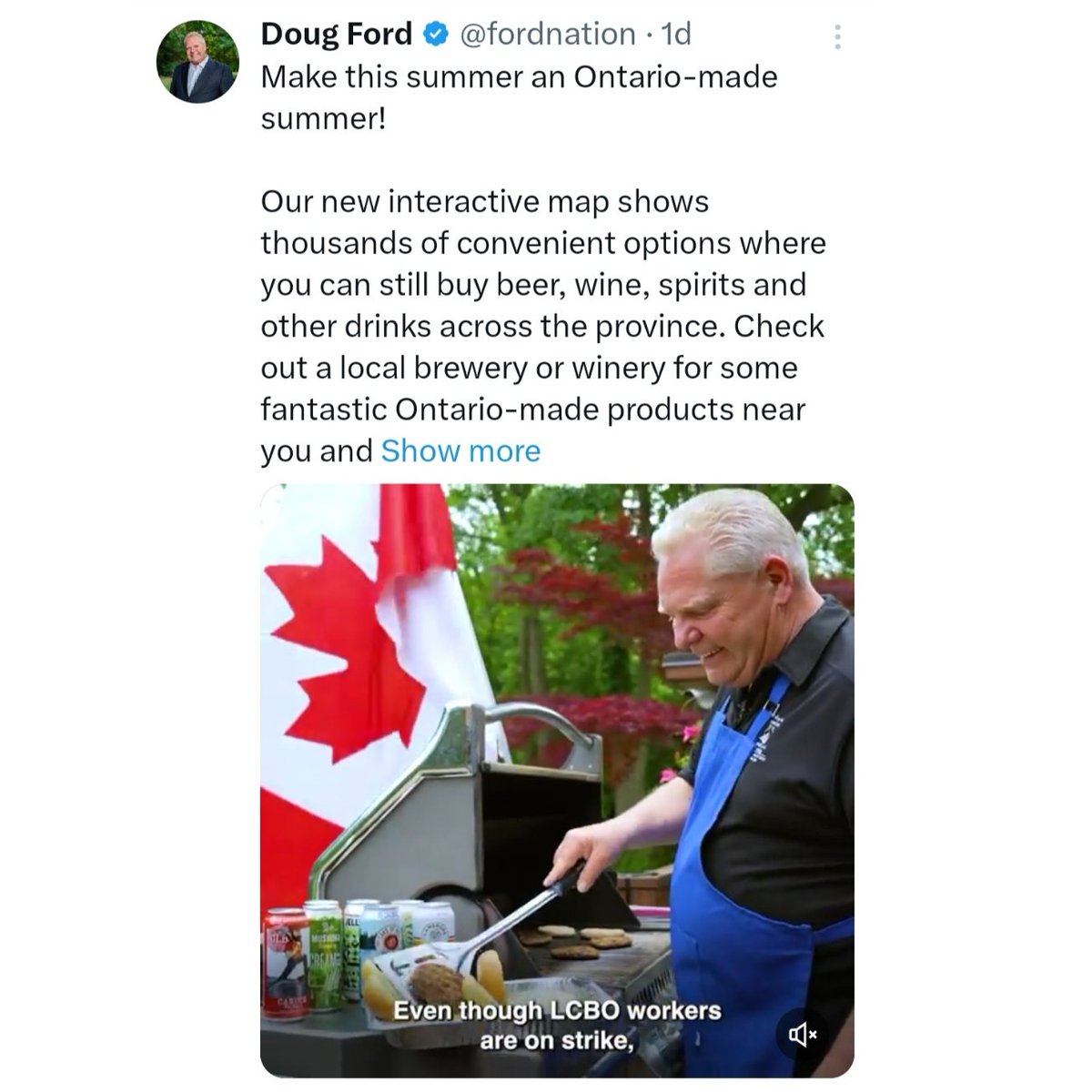 It's amost like <a href="/fordnation/">Doug Ford</a> has previous experience selling mind altering substances and just found an old groove. #ONpoli #lcbostrike