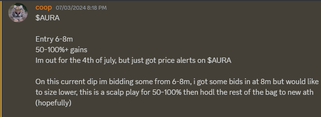 cooptradescoins's tweet photo. $AURA

8m-23m

+500 Aura for bidding the pico bottom with my fellas

@AuroraAlphaa Members stay cookin.... https://t.co/7e9a3hBpEl