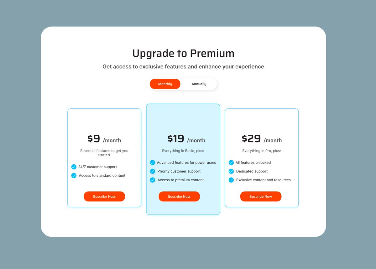 RofeeahI's tweet photo. HI everyone! 🌟👋
Day 010: Premium Subscription Pricing UI for Web! 💻 Designed a clean and intuitive pricing interface for premium subscriptions. Your feedback is welcome!

#UIDesign #UXDesign #WebDesign #DesignChallenge #DailyDesign #DesignCommunity #AppDesign #CreativeUI #UIUX https://t.co/mL8pVJuoxP