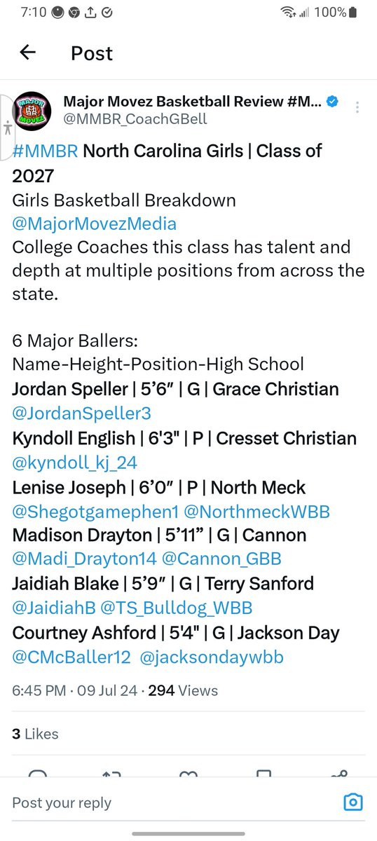 We 👀 you <a href="/CMcBaller12/">Courtney Ashford</a>. Keep grinding!!!!

JACKSON DAY STRONG!!!!!