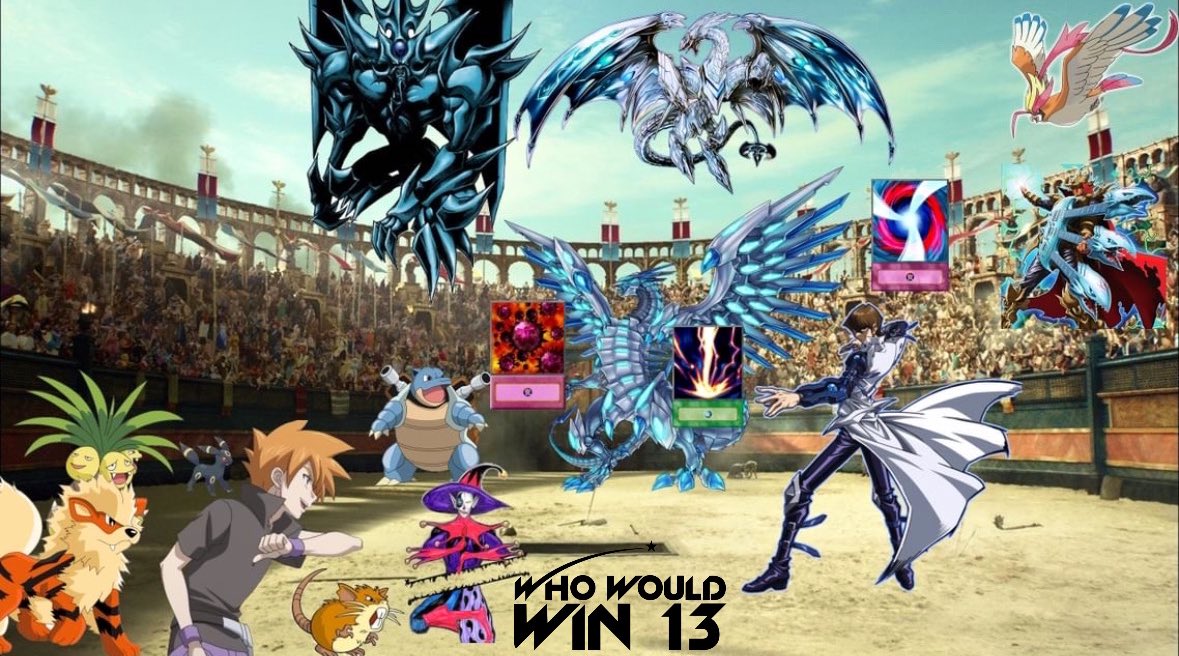 WhoWouldWin13's tweet photo. #TrainerBlue🎖️VS #Kaiba✈️
(Pokemon VS Yugioh)
Who wins, and why⁉️
#whowouldwin #deathbattle #SHPOLL24 https://t.co/TTokzDQn9I
