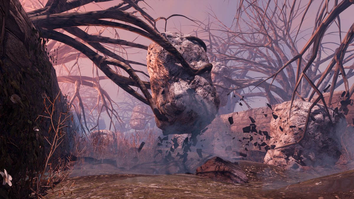 What is happening here!???   Trees pounding boulders into the earth is not something I'd wander through, especially in a place that could potentially feed off your fears. Are you ready for Mierna book 3? Are you ready for the Faerie Wilds?