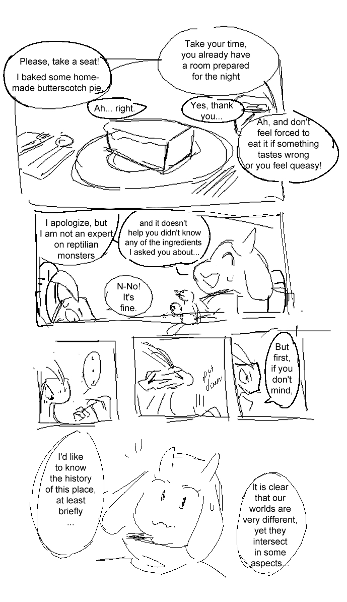 scribzag24's tweet photo. grovyle meets toriel but it goes poorly https://t.co/83nT4u1MO0