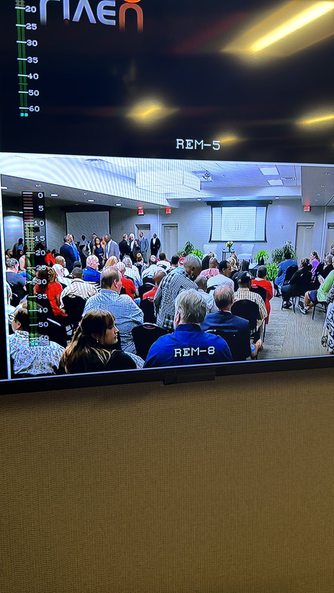 A live look at the turnout for the City of Montgomery town hall meeting. Slated to start at 6.. Mayor Steven Reed has yet to arrive.. It is 6:16.
<a href="/wsfa12news/">WSFA 12 News</a> #montgomery #Alabama