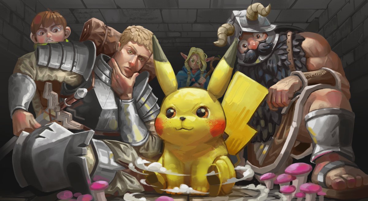 Nescafito_'s tweet photo. There’s no laws against the pokemon Marcille...

#dungeonmeshi #Pokemon #illustration https://t.co/UFsr6ence5