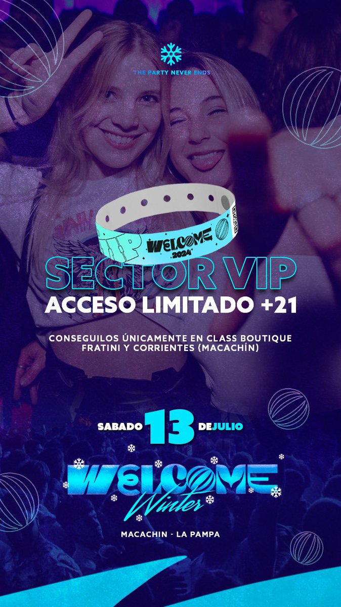 ÚLTIMA SEMANA para conseguir tu entrada
#WelcomeWinter YA LLEGA!❄️

Sábado 13 >> Macachín, La Pampa