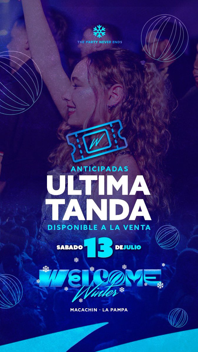 welcomefestok's tweet photo. ÚLTIMA SEMANA para conseguir tu entrada
#WelcomeWinter YA LLEGA!❄️

Sábado 13 >> Macachín, La Pampa https://t.co/3neKCqVKre