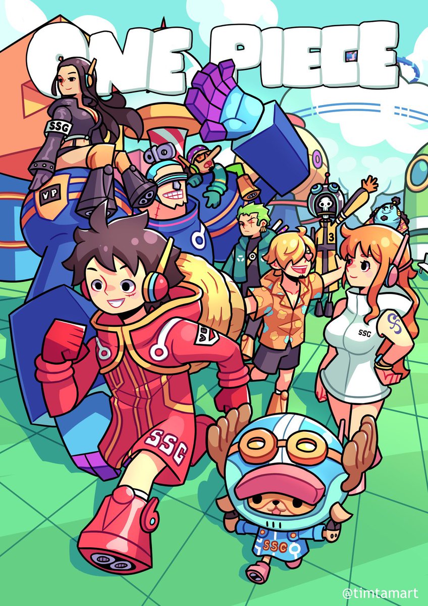 timtamart's tweet image. Here we go again. I’m Tam and I love making fun group compositions with lot’s of bright colours! #PortfolioDay