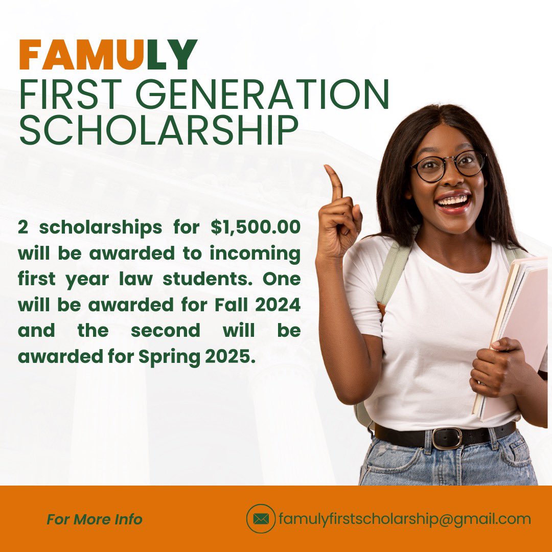 OtheEsquire's tweet photo. Our scholarship application is live!

If you know anyone attending FAMU Law this fall, tell them to apply!

https://t.co/ULWMyVG5ZD https://t.co/P2iJwycxVY