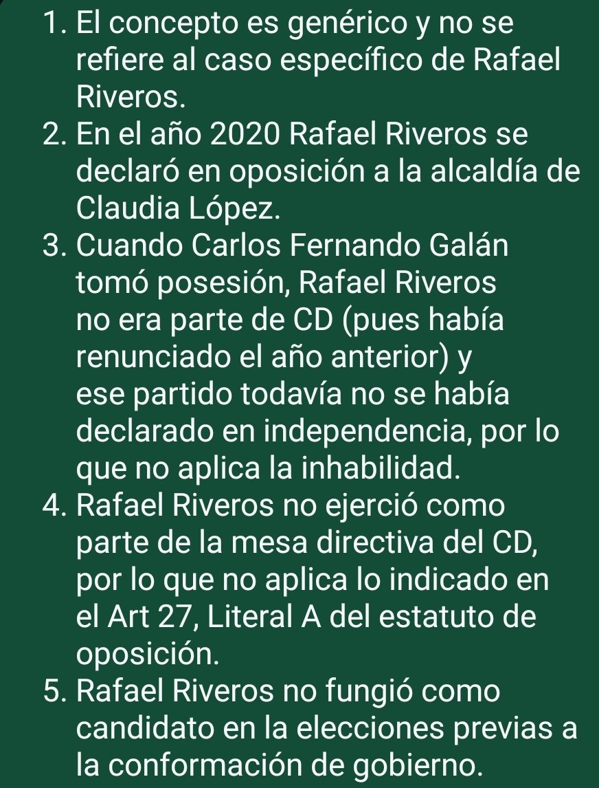 DiegoZabaletaP's tweet photo. @lavozdeporras @ConcejoDeBogota @Bogota @GobiernoBTA No aplican las inhabilidades. El dr Riveros NO está inhabilitado por las siguientes razones: https://t.co/q8IdS4senx