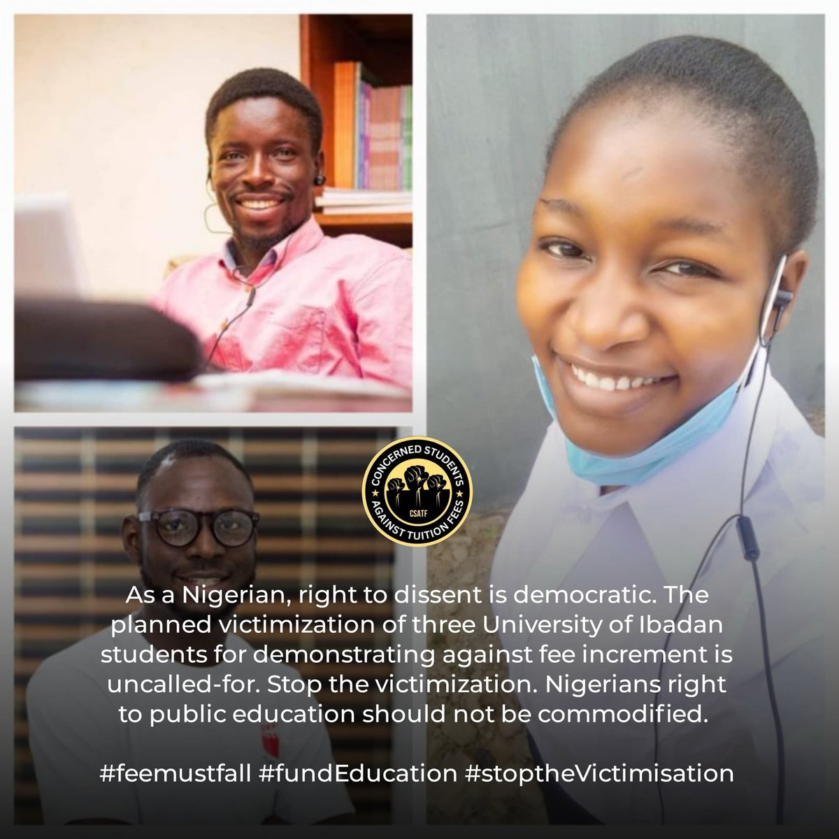 csatf_ng's tweet photo. #feesmustfall #fundEducation #stopthevictimisation https://t.co/XA6RKSPv2Y