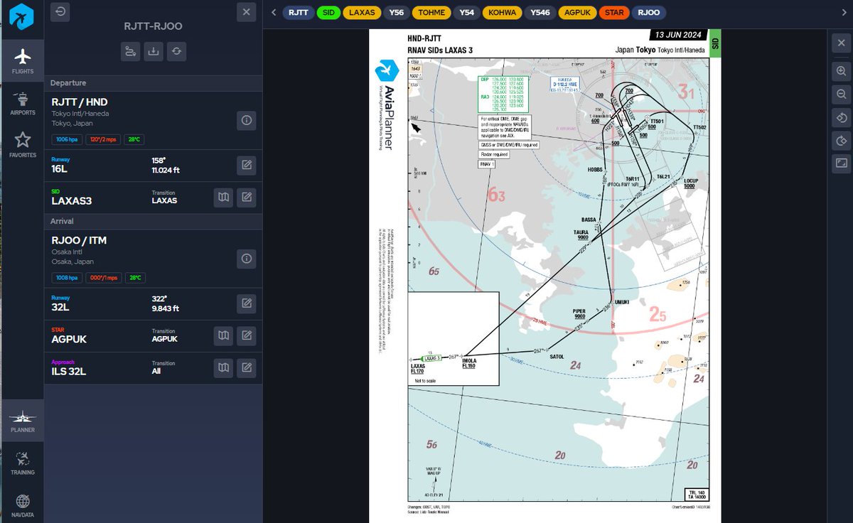 KIOKIO597's tweet photo. aviaplannerというチャートサイトを発見。

Navigraphが月額約1600円に対し、
aviaplannerは月額約600円と半額以下。

今はまだ無いようだけど、今後Navdata(シム+PMDGなどの機体)が準備されるっぽいので、発展に期待。

チャートはそれなり
https://t.co/94F1p3mzLI https://t.co/UtHIItiqwP