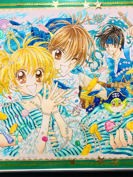 おはようございます 千葉は明日から雨 あと一日暑さに耐えます。  こちらは付録カレンダー7月用イラストタイトル入れるスペース考えなくて良いので、思う存分書き込んでます。この頃パイレーツオブカリビアンが流行ってたと思われます聖ドラゴンガールみらくるマンガmeeで無料配信中、読んでみてね