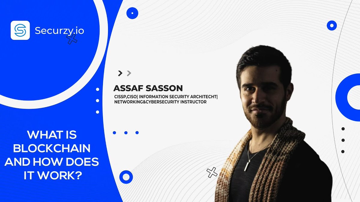 Dive into #Blockchain essentials with Assaf Sasson! 🌐 Explore core concepts simplified. Get expert insights and real-world applications. Watch now: youtube.com/watch?v=QoC6Gm…. Full breakdown : learn.securzy.io/webinar/ethere… For more such event ➡️ learn.securzy.io #Tech #Securzy