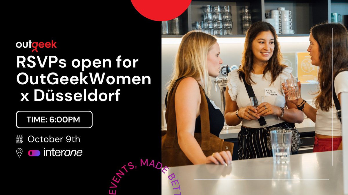 outgeekwomen's tweet photo. 🔥 RSVPs are still open for #OutGeekWomen x Düsseldorf, hosted by #Interone, and about a third of (free) tickets are up for grabs!
RSVP 👉 https://t.co/bNJ6pPm4cb
#womenintechdusseldorf #wit #dei #outgeekwomendusseldorf #oneteam https://t.co/XqPnkyYo4H