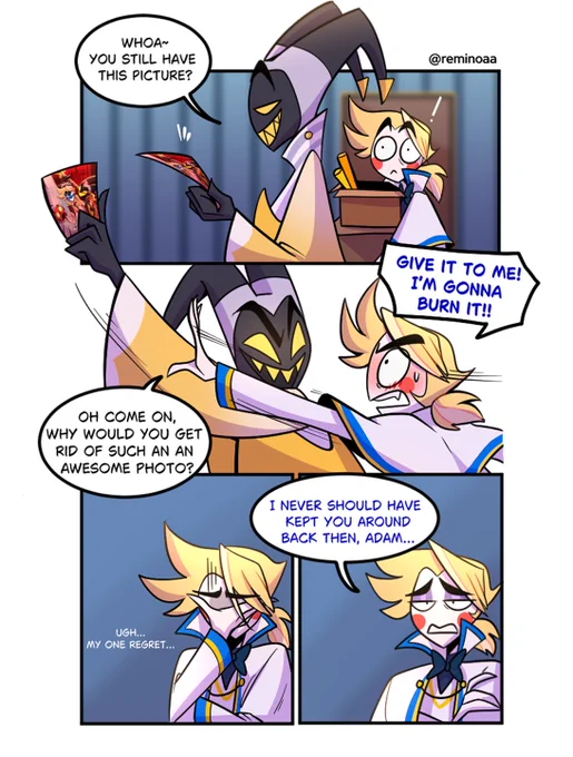 Embarrassing past| Abam×Michael 
#HazbinHotelMichael #remiOC 
#HazbinHotelAdam 