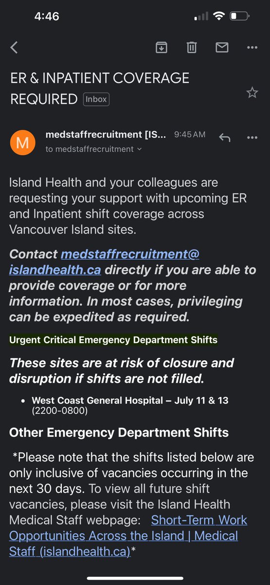 wecarryon2's tweet photo. Urgent calls as hospitals in @VanIslandHealth are desperately short-staffed and at risk of closures. Or is it the @bcndp and @adriandix who are at risk of looking bad? 🤔 https://t.co/Z3UF3huxs7