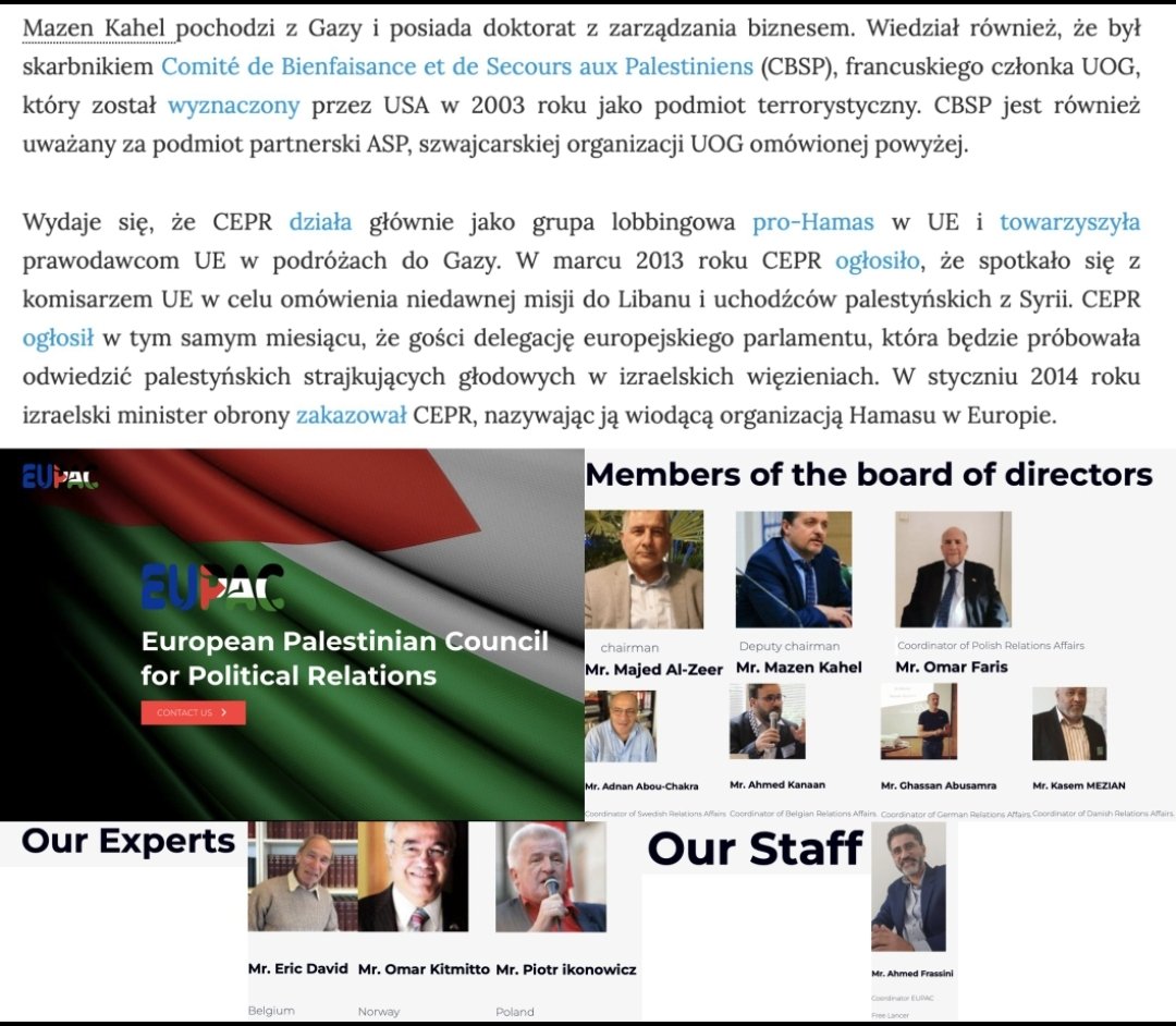 Fana43124688's tweet photo. SZL: #EUPAC prōmowany we Polsce 🇵🇱 ôd aktywisty #OmarFaris a zatrudniōny #PiotrIkonowicz z polskij partije socjalistycznyj, jako ekspert,je nostympcōm tradycyje #CEPR, skupiny lobistycznyj prōmujōncyj #Hamas we Unije 🇪🇺, jako palestyńskigo ruchu ôporu ​​🇵🇸
1/7 https://t.co/HW9vRm74uU