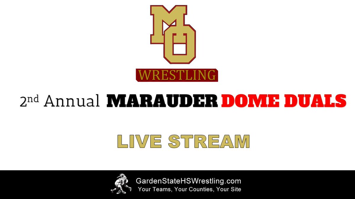 Our team will be covering the Mount Olive Marauder Dome Duals tomorrow, July 10th at 9 AM. Our coverage features live streams of all the team duals throughout the day. Visit the GardenStateHSWrestling YouTube channel to watch: gardenstatehswrestling.com/watch-2nd-annu…