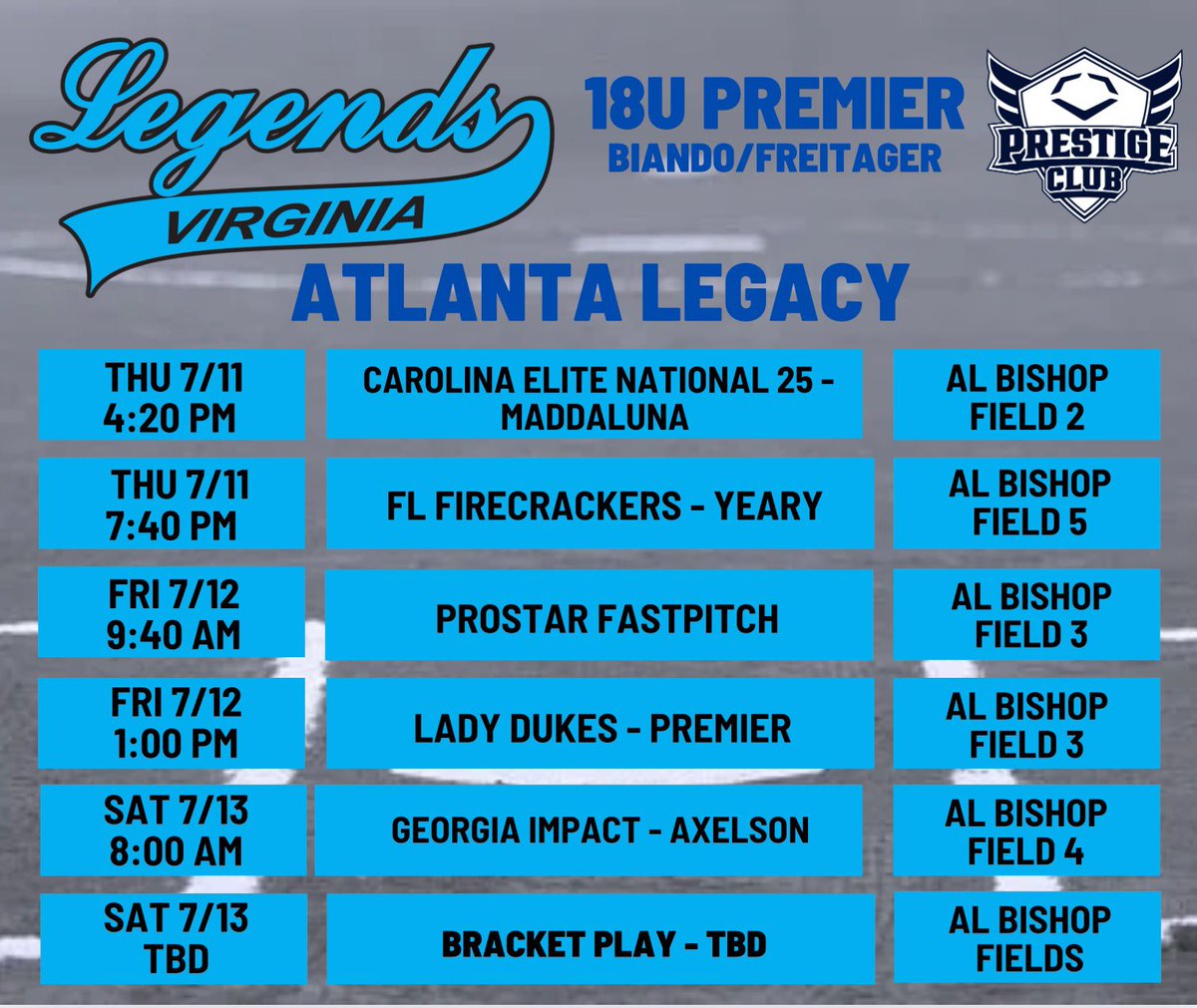 freitager's tweet photo. TURN AND BURN!  A lil’ laundry and a LOTTA Legacy!  🤩 @legacyshowcase1 #SeeYaThere @VALegends16U @Legends_Premier https://t.co/Mfe8G01DNl