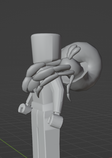 BubblyFaerie's tweet photo. Update/Sneak peek on the Community event!
-----
This idea is from @BirdtheJay
"Hermit Crab backpack"
I'll show more angles when it's textured 🦀⛱️
#BubblyFaerie #MerModeler #3dmodeler #Blender3D #HermitCrab #Crab #Summer https://t.co/48iLyexvbY