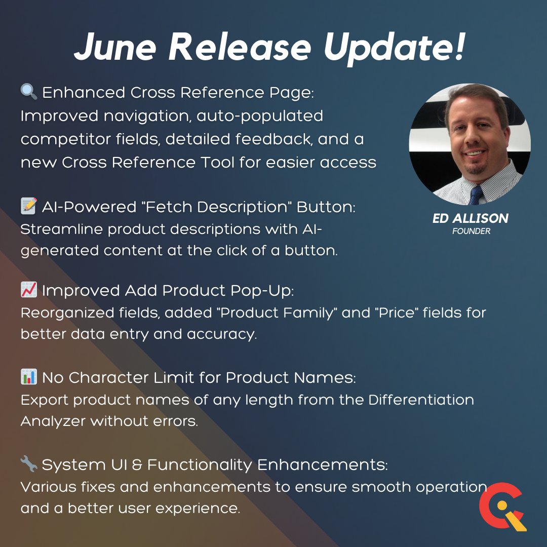 The June release update is out! Click below to view it👇 
competeiq.io/releasenotes/

Stay tuned for more updates as we continue to enhance your experience with CompeteIQ! 
#CompeteIQ #ProductUpdate #SaaS #TechNews
