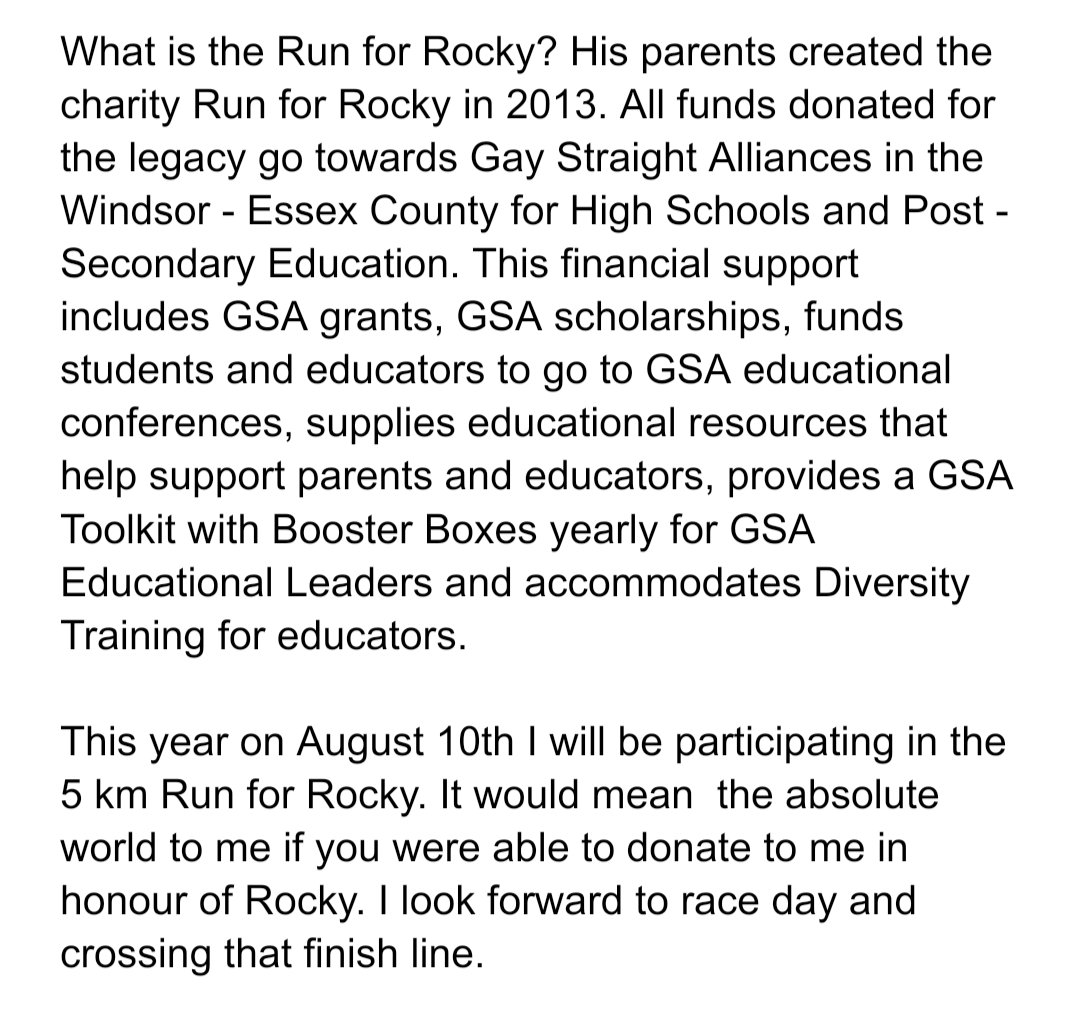 kkbbcan's tweet photo. Please read the pictures and if inclined here is the link to donate. 💜 https://t.co/jWNg7v8RNQ #runforrocky #canadianidol #realitytv #5krun https://t.co/VVQy96Y3no