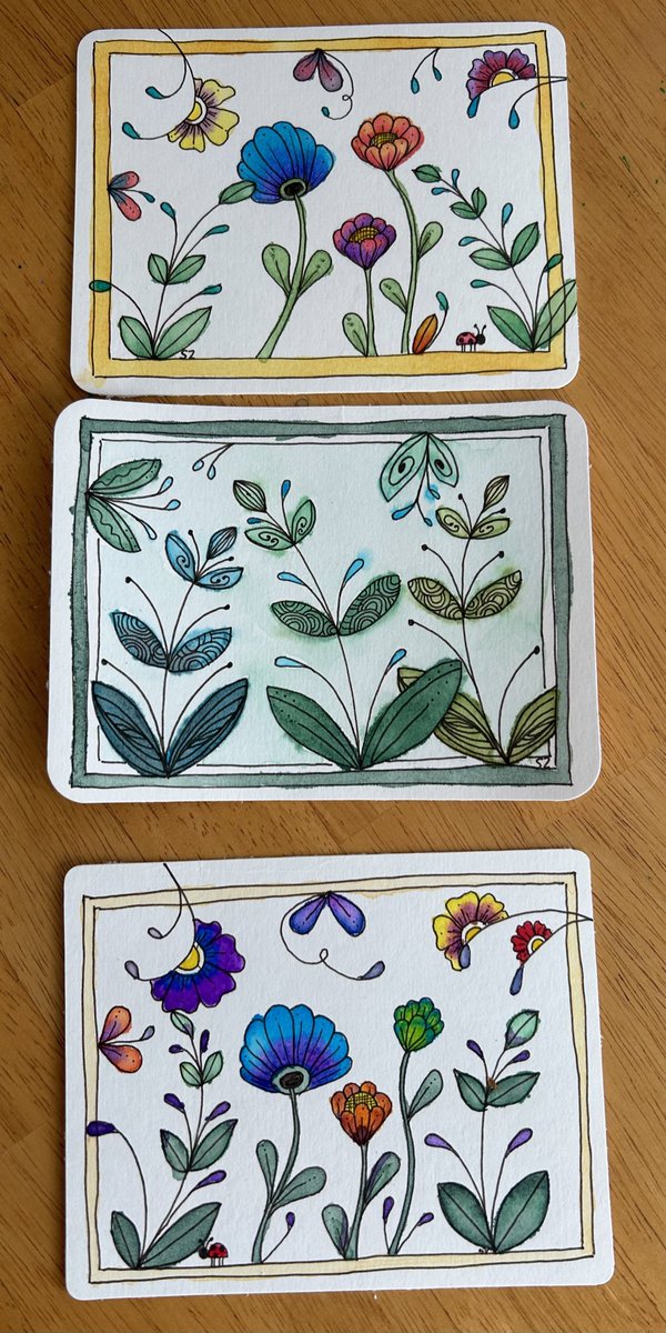 Trying my hand at watercolor with my Zentangle. It’s takes a lot of patience.