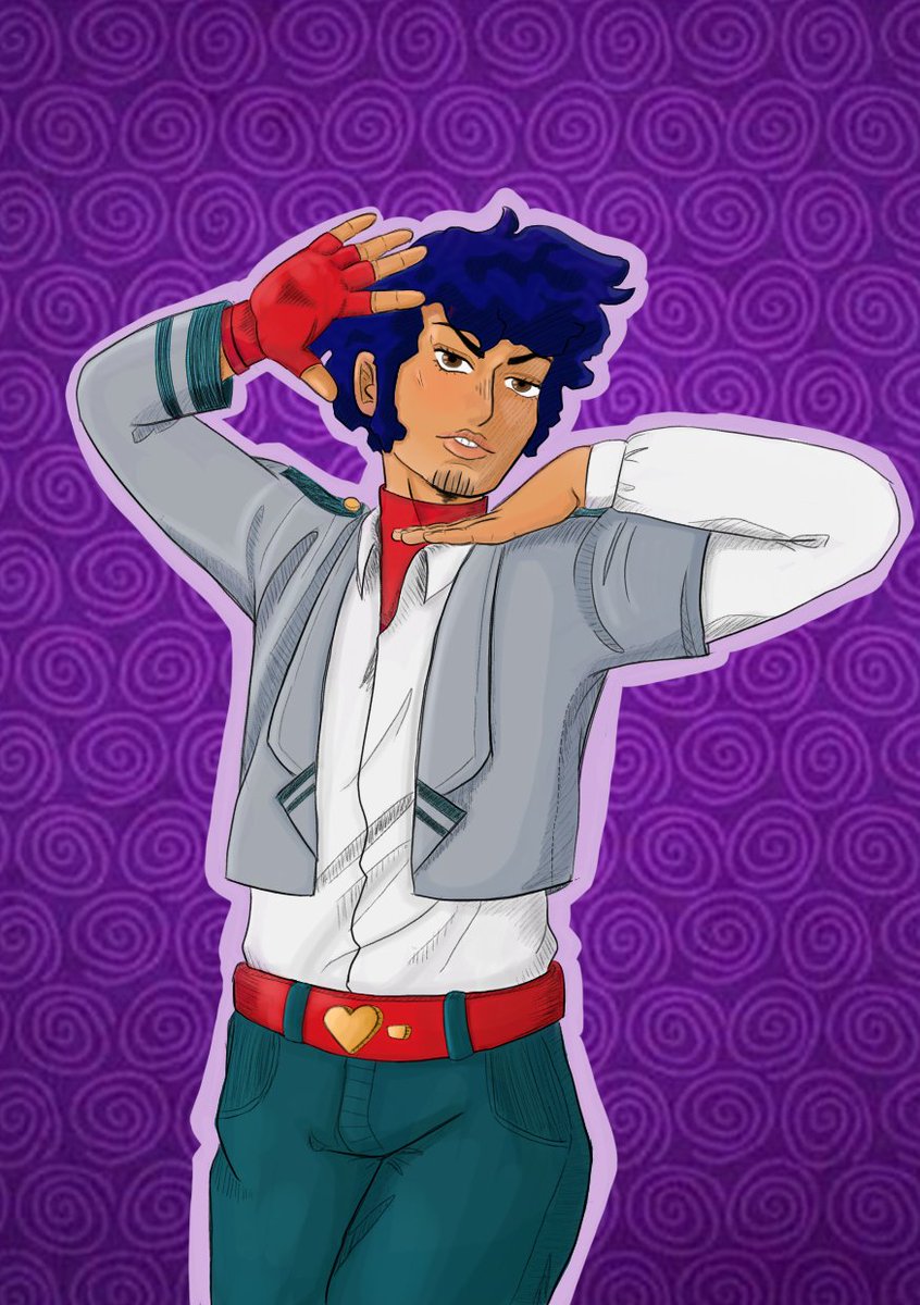 oatmilkart5's tweet photo. This was a request I did of someone's BNHA character in a JJBA-esque style. 

#ジョジョの奇妙な冒険 #僕のヒーローアカデミア #jjba #bnha #mha #MyHeroAcademia #oc #art https://t.co/ix1TrNrGB6