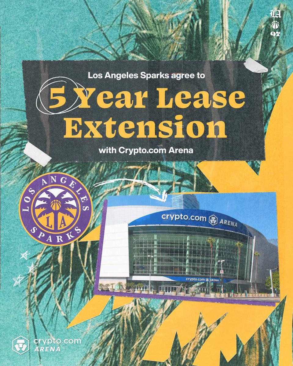 FYI !! Our <a href="/LASparks/">Los Angeles Sparks</a> are going to be here for another 5 years with them signing a new lease ! 
No Place Like Home .. ☀️🌴🟣🟡