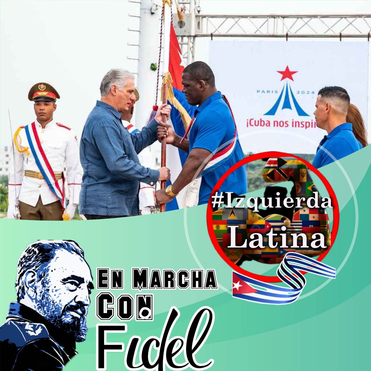 IzquierdaUnid15's tweet photo. #CubaInspira y su deporte siempre está #EnMarchaConFidel

“El deporte merece todos los honores y todas las glorias. Las victorias deportivas son uno de los frutos más legítimos de la Revolución”.

Éxitos a nuestra delegación!!! 
#IzquierdaLatina https://t.co/22qjfjYlvX