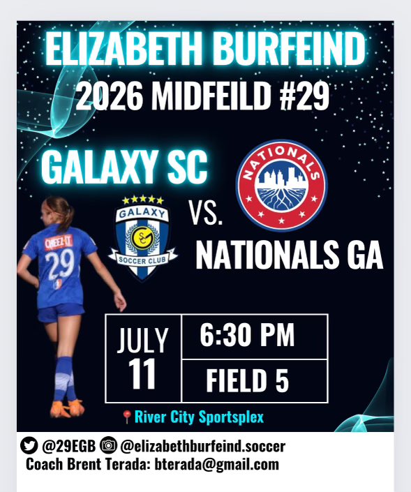 Elizabeth Burfeind 2026 #29 (@29egb) on Twitter photo Headed to Virginia for the GA Finals…Hope to see you there! <a href="/GalaxySCIL/">Galaxy Soccer Club</a> <a href="/GAcademyLeague/">Girls Academy</a> <a href="/ImYouthSoccer/">ECNL/GA/Recruiting/College Soccer</a> <a href="/TopDrawerSoccer/">TopDrawerSoccer</a> <a href="/PrepSoccer/">Prep Soccer ⚽️</a> <a href="/TheSoccerWire/">SoccerWire</a> Headed to Virginia for the GA Finals…Hope to see you there! <a href="/GalaxySCIL/">Galaxy Soccer Club</a> <a href="/GAcademyLeague/">Girls Academy</a> <a href="/ImYouthSoccer/">ECNL/GA/Recruiting/College Soccer</a> <a href="/TopDrawerSoccer/">TopDrawerSoccer</a> <a href="/PrepSoccer/">Prep Soccer ⚽️</a> <a href="/TheSoccerWire/">SoccerWire</a>