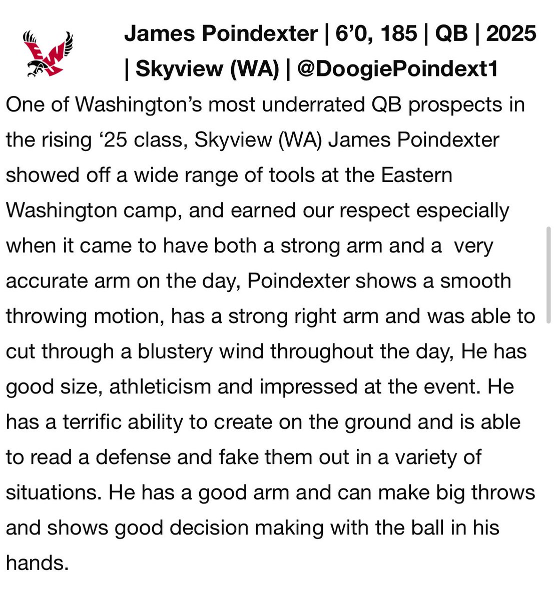 james poindexter (@doogiepoindext1) on Twitter photo Thank you for the write up. Much appreciated <a href="/sixstarfootball/">Six Star Football | PLUS+</a> <a href="/CoachChapin/">Jim Chapin</a> <a href="/SkyviewStormFB/">Skyview Football</a> <a href="/B12PFootball/">Big12Performance</a> <a href="/TheNewAthlete/">Ryan Paul</a> <a href="/mohrperformance/">Joe Mohr</a> <a href="/BrandonHuffman/">Brandon Huffman</a> <a href="/EWUFootball/">EWU Football 🏈</a>
sixstarfootball.com/article/easter… Thank you for the write up. Much appreciated <a href="/sixstarfootball/">Six Star Football | PLUS+</a> <a href="/CoachChapin/">Jim Chapin</a> <a href="/SkyviewStormFB/">Skyview Football</a> <a href="/B12PFootball/">Big12Performance</a> <a href="/TheNewAthlete/">Ryan Paul</a> <a href="/mohrperformance/">Joe Mohr</a> <a href="/BrandonHuffman/">Brandon Huffman</a> <a href="/EWUFootball/">EWU Football 🏈</a>
sixstarfootball.com/article/easter…