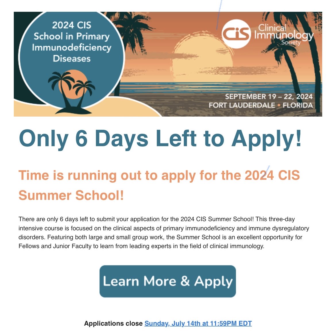 Apply now- the most fun you can have in three days