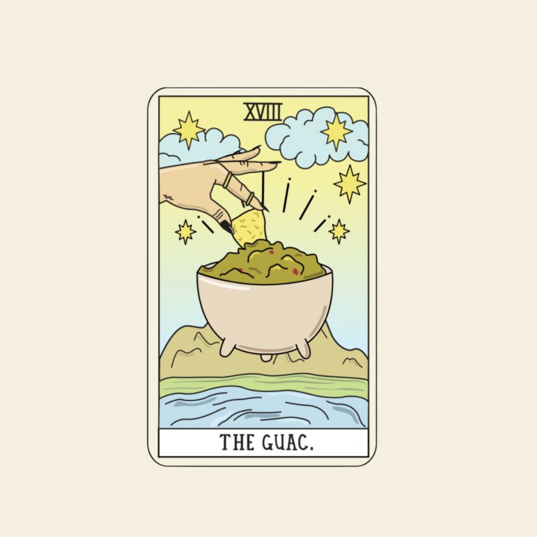 threadless's tweet photo. I manifested this card pull. 🥑 #TacoTuesday #TaroCards 

See more tarot tees and designs by Sage Aune's on Threadless: 
https://t.co/kHLCbxA3q5 https://t.co/3dYaD4PqPH