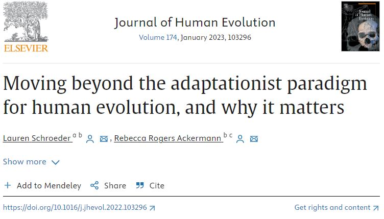 BA_WMN's tweet photo. 🚨#BAWMNCiteClub #20 is from @hollydunsworth
for @_lschroeder &amp; Rebecca Rogers Ackermann's (@heri_uct) paper: Moving beyond the adaptationist paradigm for human evolution, and why it matters https://t.co/LEswMQnI45

#CiteWomenWednesday #Anthropology https://t.co/W4GZXlwzNn